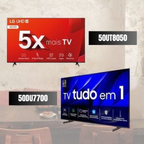 Smart TV LG 50UT8050 vs Samsung 50DU7700 — Qual a Melhor Smart TV 50 4K?